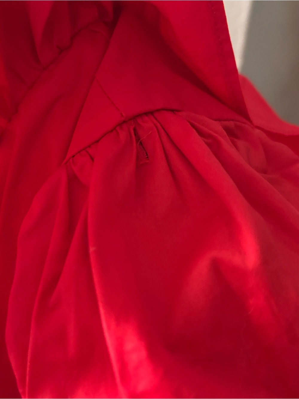 [Hello Molly] Red Ruffled V-Neck Mini Dress - Picture 3 of 3